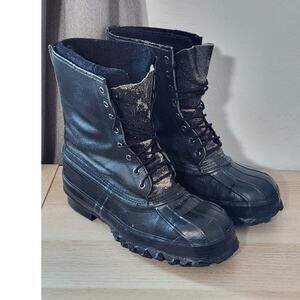 LaCrosse Outdoorsman Sz 10 Winter Wool Insulated Neoprene Boots STEEL TOE SHANK
